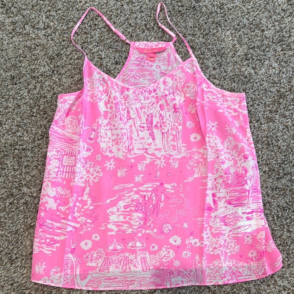 Lilly Pulitzer Pink and White Tank Top